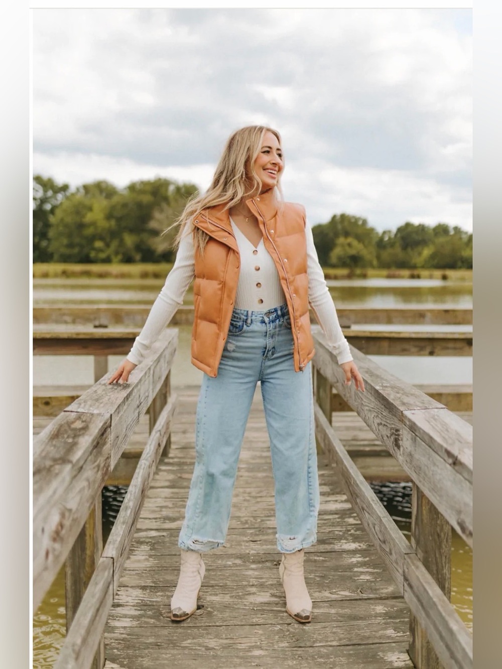 Buddy Love Helen Vegan Leather Puffer Vest